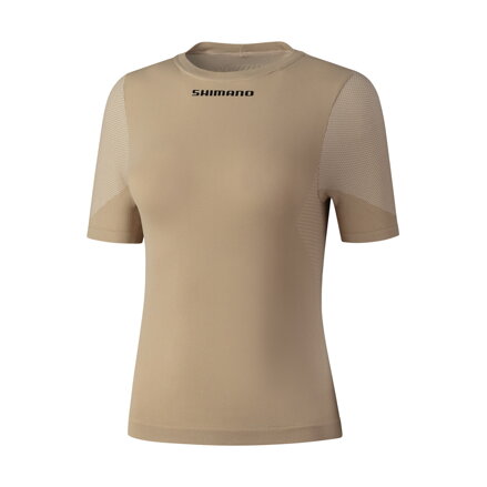 SHIMANO Damen T-Shirt VERTEX SS BASE LAYER hellbraun