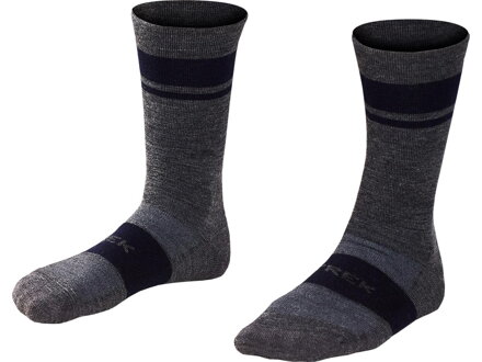 BONTRAGER Socken Trek Race Crew Cushioned Merino Wool grau